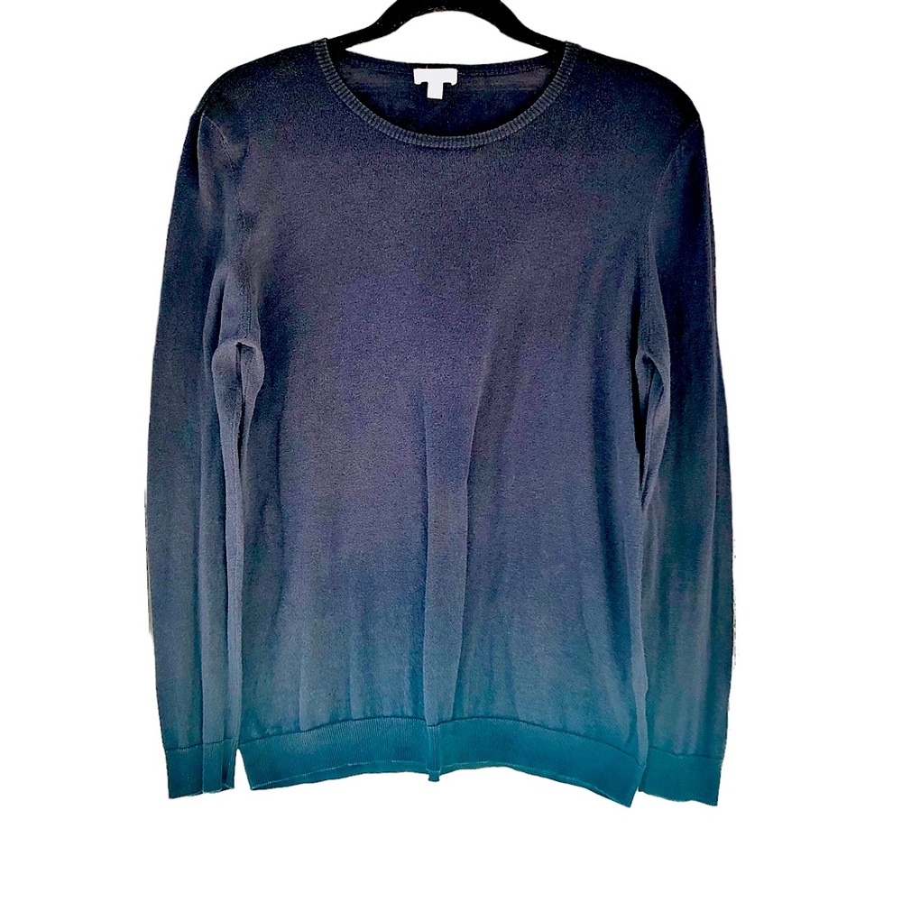 Cuyana silk cashmere blend lightweight navy sweater - Picture 2 of 5